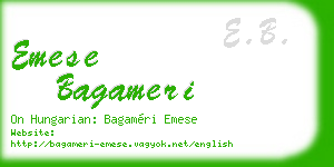 emese bagameri business card